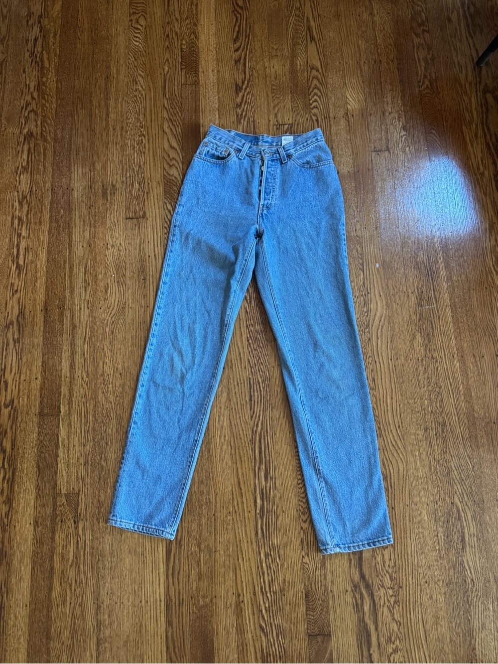 Vintage Levi’s Jeans Made in USA High Waist Light Wash Tapered 7